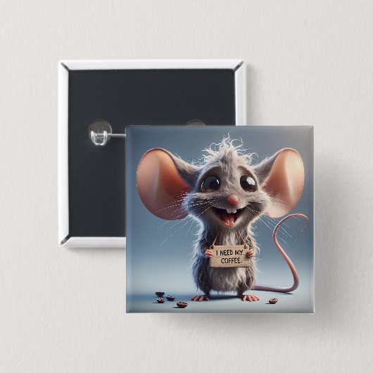 Ich brauche meinen Kaffee Button (Vorne & Hinten)