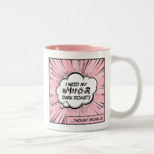 Ich brauche meinen Kaffee: Lustiger Kaffeewitz Com Zweifarbige Tasse
