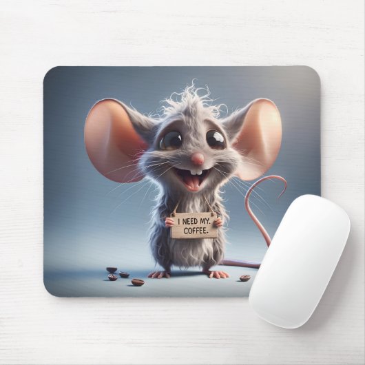 Ich brauche meinen Kaffee Mousepad (Mit Mouse)