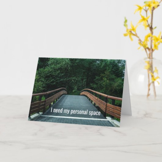 Ich brauche meinen persönlichen Raum, bitte geben  Karte (Gelbe Blume)