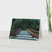 Ich brauche meinen persönlichen Raum, bitte geben Karte (Vorderseite)