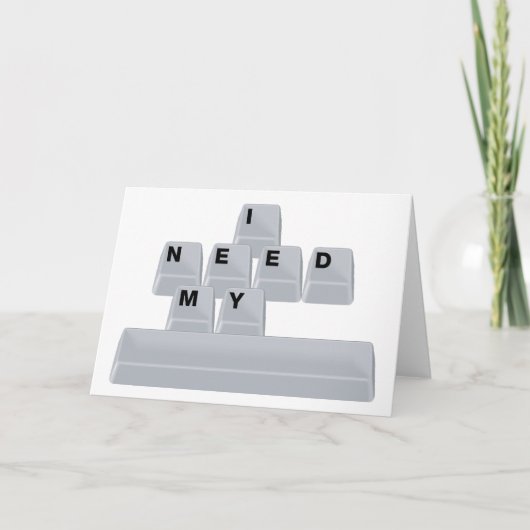 Ich brauche meinen Platz Karte (Vorderseite)