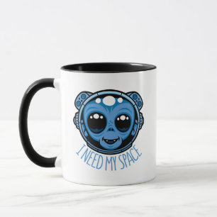 Ich brauche meinen Weltraum Süßer Affe Astronaut Tasse