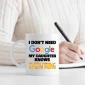Ich brauche nicht Google meine Tochter weiß alles Kaffeetasse