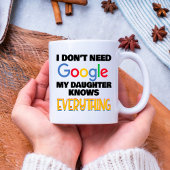 Ich brauche nicht Google meine Tochter weiß alles Kaffeetasse