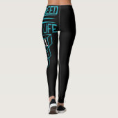 Ich brauche nur 3 Dinge im Leben Essen, Wifi, Schl Leggings (Rückseite)