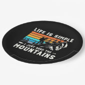 Ich brauche nur die Berge Pappteller (Schrägansicht)