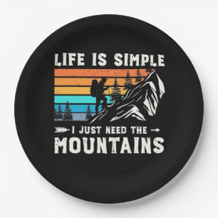 Ich brauche nur die Berge Pappteller