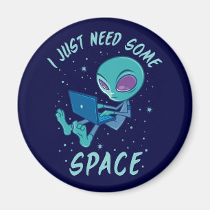 Ich brauche nur eine Alien mit Laptop. Magnet