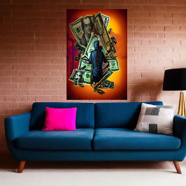 Ich brauche nur Geld | AI Art Poster