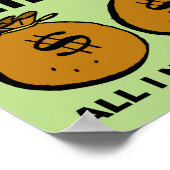 Ich brauche nur Geld Funny Poster Sign (Ecke)