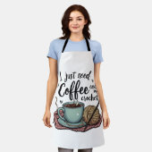 Ich brauche nur Kaffee und Crochet Schürze (Getragen)