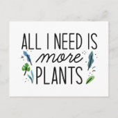 Ich brauche nur mehr Pflanze Postkarte (Vorderseite)