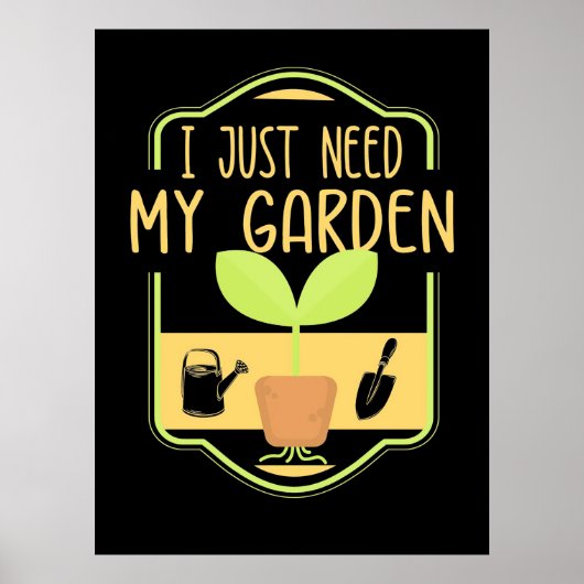 Ich brauche nur meinen Garten Poster (Vorne)