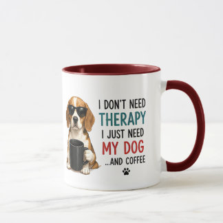 🐾 Ich brauche nur meinen Hund Lustige Aussage 🐾 Tasse