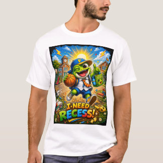 Ich brauche Pause – Lustiges Frosch-Schul-T-Shirt T-Shirt