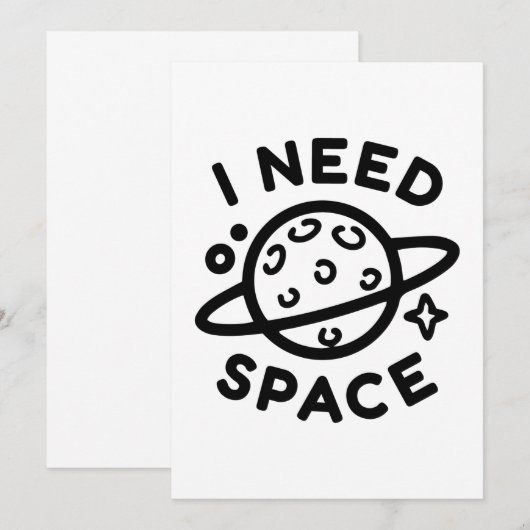 Ich brauche Platz Dankeskarte (Vorne/Hinten)