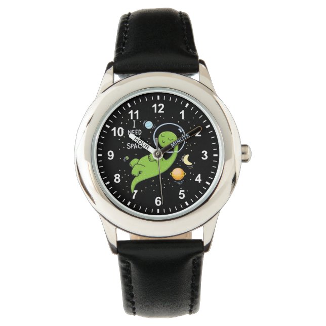 Ich brauche Platz, Funny Dinosaur Armbanduhr (Vorderseite)
