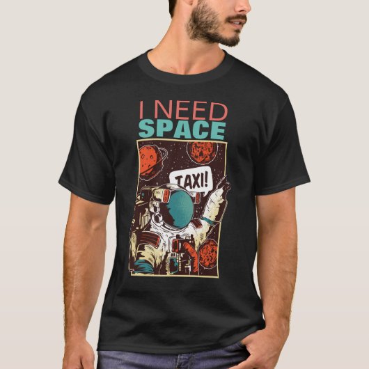 Ich brauche Platz - Funny Introvert PPE Spacesuit T-Shirt (Vorderseite)