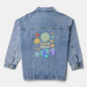 Ich brauche Platz, lustiges Sonnensystem Kleinkind Jeansjacke