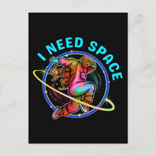 ICH BRAUCHE PLATZ POSTKARTE (Vorderseite)