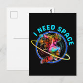 ICH BRAUCHE RAUM POSTKARTE (Vorne/Hinten)