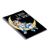 Ich brauche Raumfahrt-Sloth-Astronauten Moon Galax Notizblock (Rechte Seite)