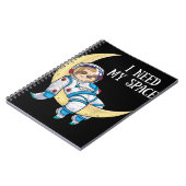 Ich brauche Raumfahrt-Sloth-Astronauten Moon Galax Notizblock (Linke Seite)