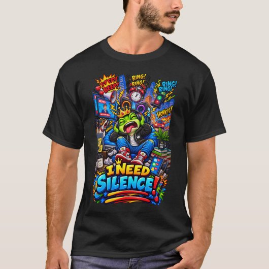 ICH BRAUCHE RUHE – Lustiger Frosch T-Shirt (Vorderseite)
