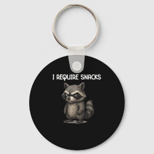 Ich brauche Snacks Funny Raccoon Meme Snack Lover  Schlüsselanhänger