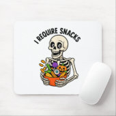 Ich brauche Snacks Funny Skeleton Halloween Meme Mousepad (Mit Mouse)