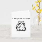 Ich brauche Snacks Raccoon Funny Angry Trash Panda Karte (Gelbe Blume)