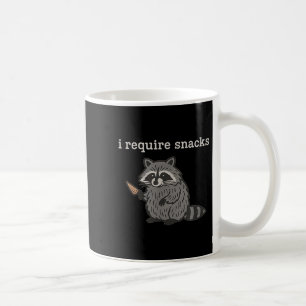Ich brauche Snacks Raccoon Shirt Männer Frauen Fun Kaffeetasse