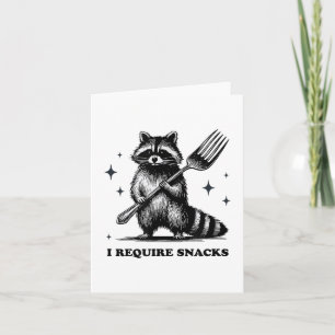 Ich brauche Snacks, Snack Raccoon, Hungry Street C Karte