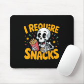 Ich brauche Snacks Spaß Halloween Skeleton Meme Fa Mousepad (Mit Mouse)