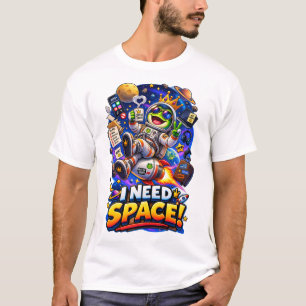 Ich brauche Space Funny Frog Astronaut T-Shirt