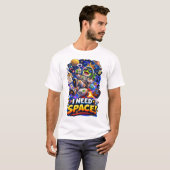 Ich brauche Space Funny Frog Astronaut T-Shirt (Vorne ganz)