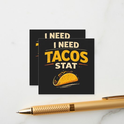 Ich brauche Tacos sofort Begleitkarte (Vorderseite/Rückseite Beispiel)