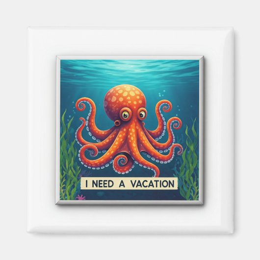 Ich brauche Urlaub. Magnet (Vorne)