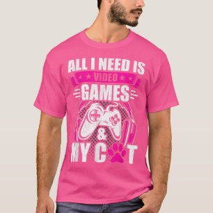 Ich brauche Videospiele und mein Cat Video Gamer G T-Shirt