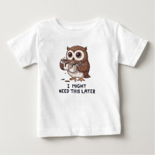 Ich brauche vielleicht später Kaffee - Lustiger Eu Baby T-shirt