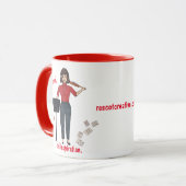 Ich brauche Violinspiration. T-Shirt Tasse (Vorderseite Links)