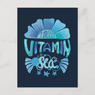 Ich brauche Vitamin Meer: Anruf des Ozeans Postkarte
