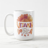 Ich brauche Vitamin-Meer: Handgezeichnete Sonnenun Kaffeetasse (Links)