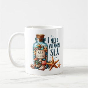 Ich brauche Vitamin Meer Kaffeetasse