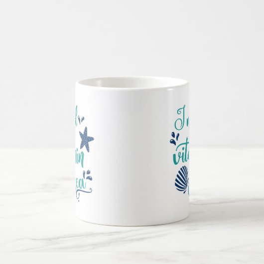 Ich brauche Vitamin Meer Kaffeetasse (Mittel)