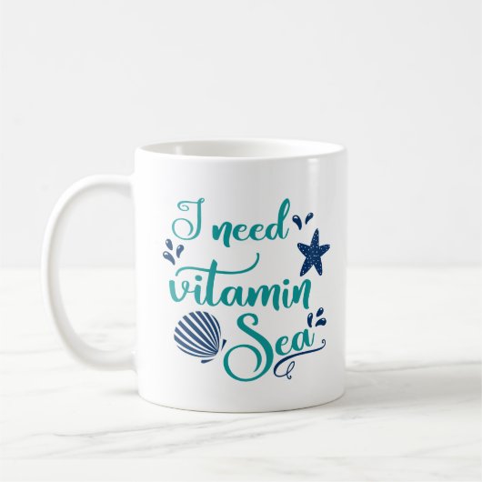 Ich brauche Vitamin Meer Kaffeetasse (Links)