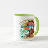 Ich brauche Vitamin Meer Tasse (VorderseiteRechts)