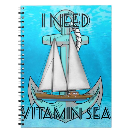 Ich brauche Vitamin-Sea-Boot Notizblock (Vorderseite)