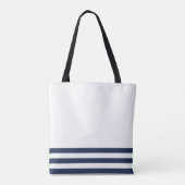Ich brauche Vitamin Sea Navy und White Nautical St Tasche (Rückseite)
